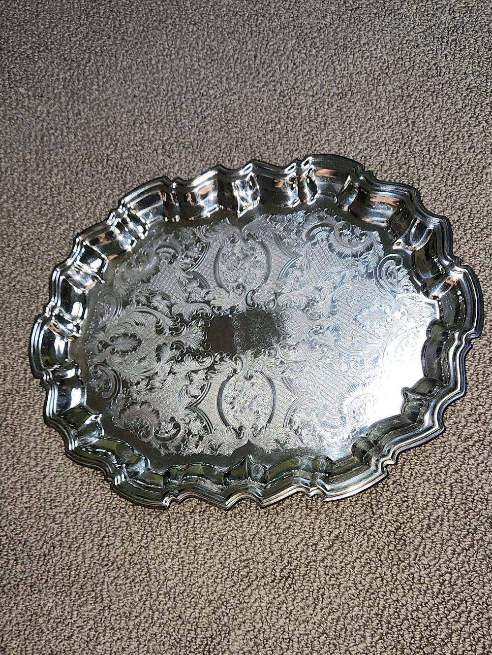 Kent Silversmiths Vintage Silver Plated Serving Tray